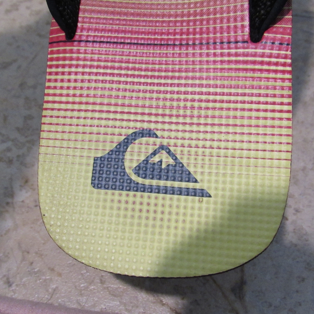 FIRM PRICE!Quicksilver Youth, Cutback, Unisex, GUC With Box, Colorful Flip Flops - Picture 7 of 11
